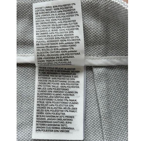 H&M NWOT Size 2 Mid-Rise Tweed Diagonal Weave Business Dress Casual Pants - Picture 5 of 5